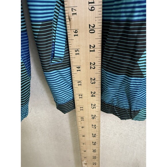 Volcom Hoodie Windbreaker Jacket Zip Boys  Large Blue Stripe Surf skateboard - Picture 3 of 11